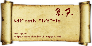 Németh Flóris névjegykártya