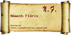 Németh Flóris névjegykártya